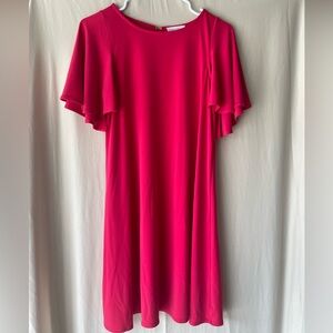 Calvin Klein Pink Flutter Sleeve Sundress